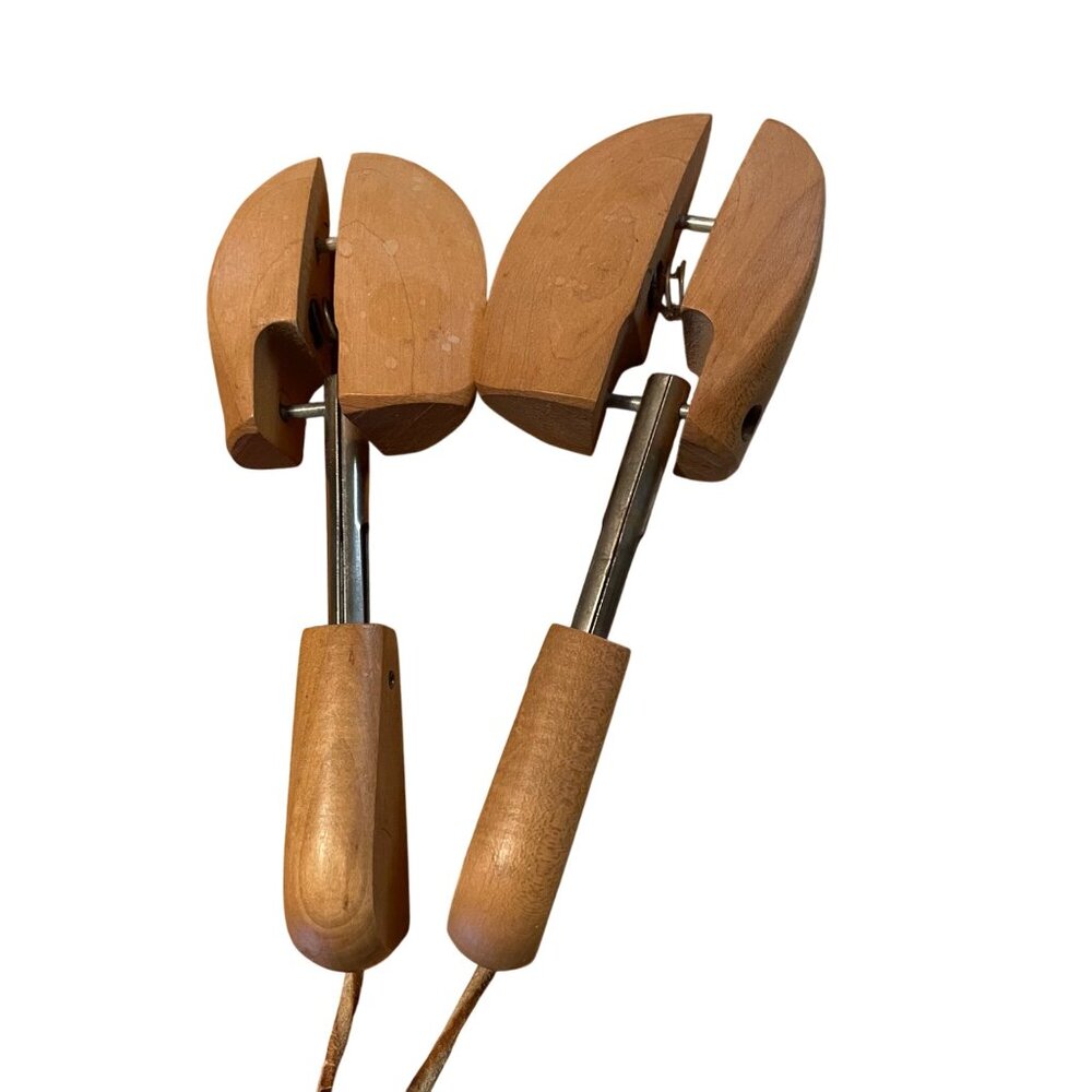 Vintage Rochester Adjustable Wooden‎ Shoe Trees 8" Kids